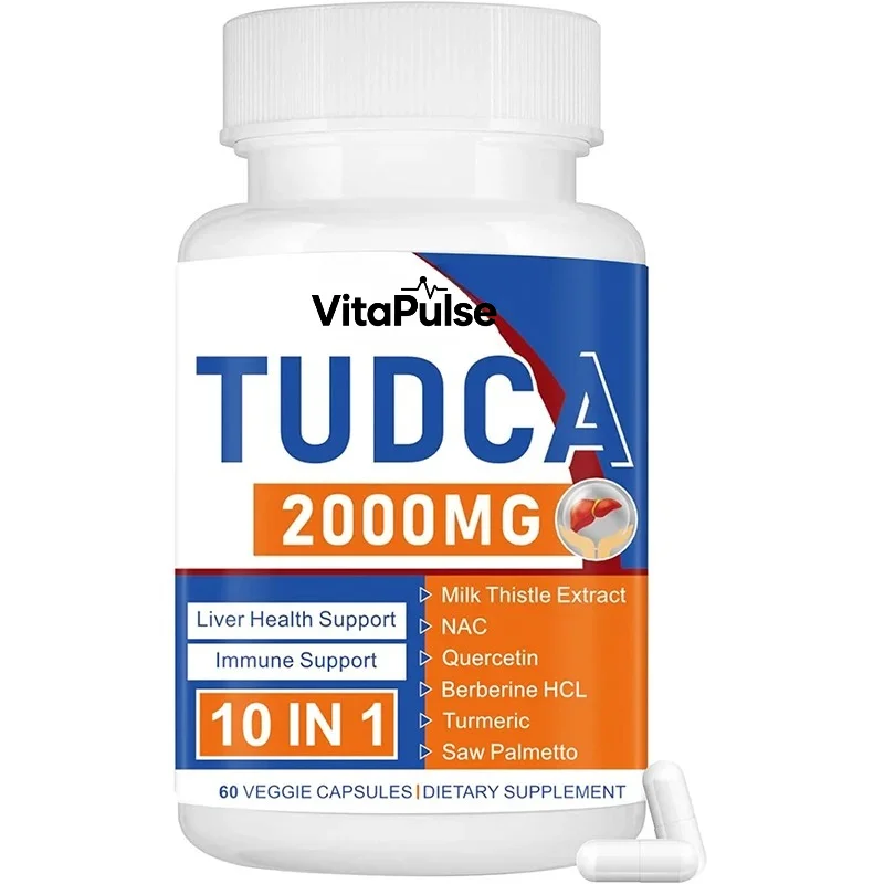 Liver Support Supplement, Tudca Bile Salt Containing Milk Thistle and Nac, 60 Capsules, Supports The Liver