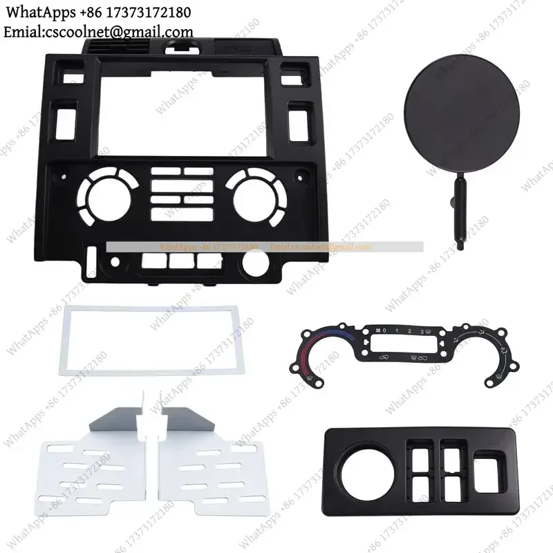 JS02 7 Inch Double Din Stereo Dash Kit For Defender 2007-2016 Car Fascia Radio Panel Console Bezel Plate Trim Frame