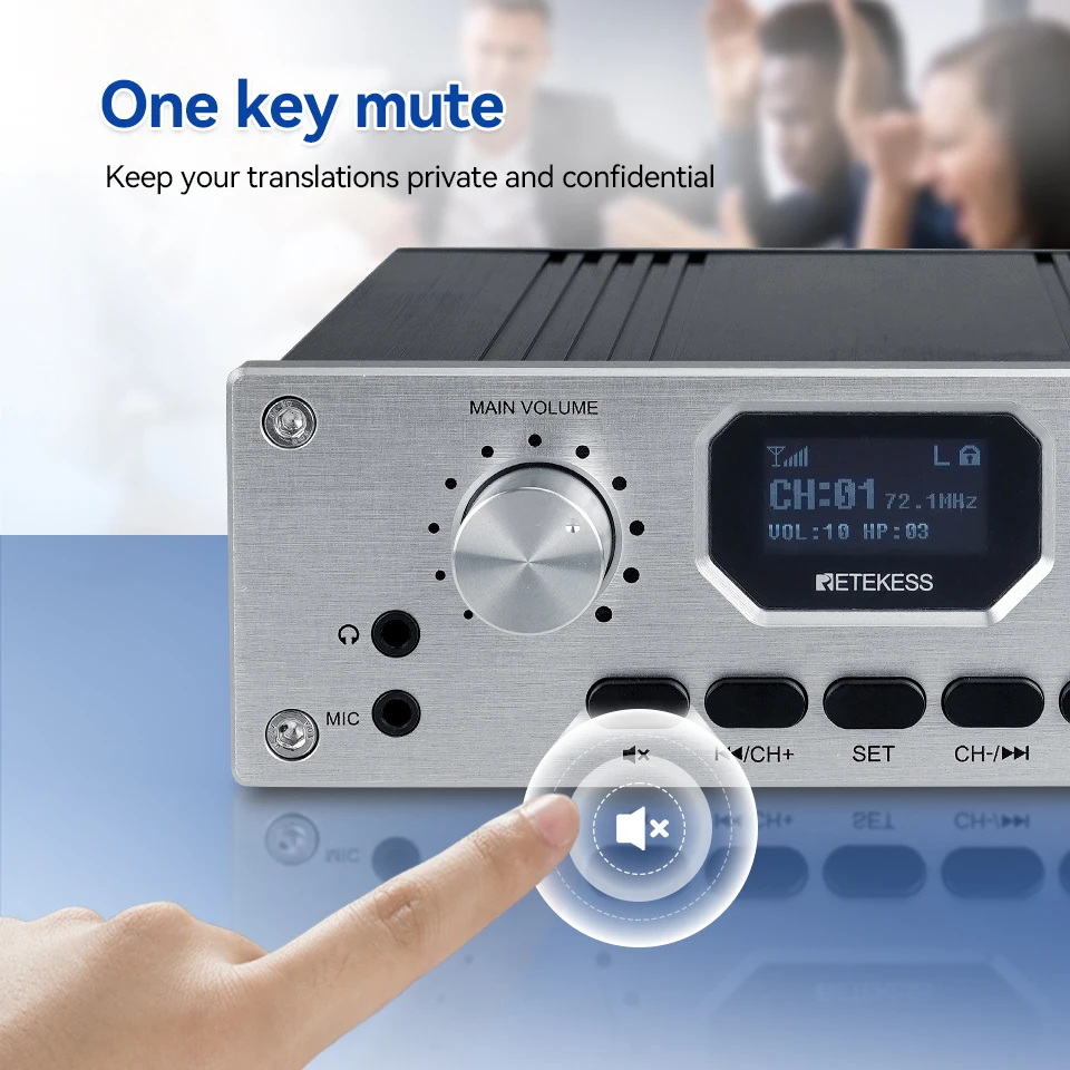 RETEKESS TT119 FM-Tourguide-System, Sender und Empfänger, Übersetzungssystem für Konferenzen, Besichtigungen, Museen – Detail 5