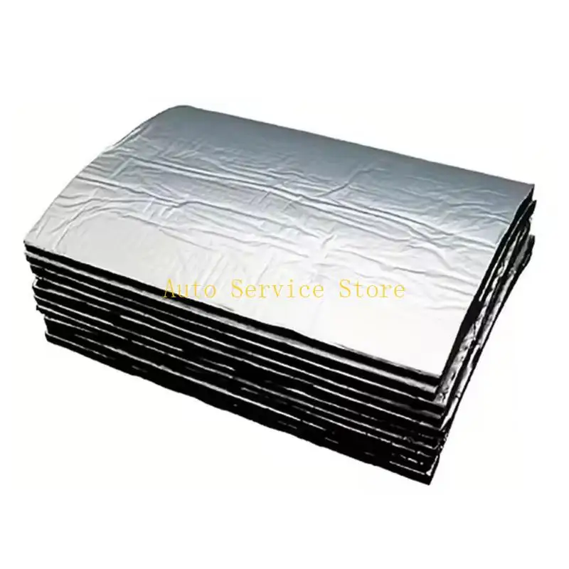 462A 10Pieces Auto Sound Engine Hood Door Insulation Mats Butyl Adhesive Foam Suitable for Effective Noise and Heat Reduction