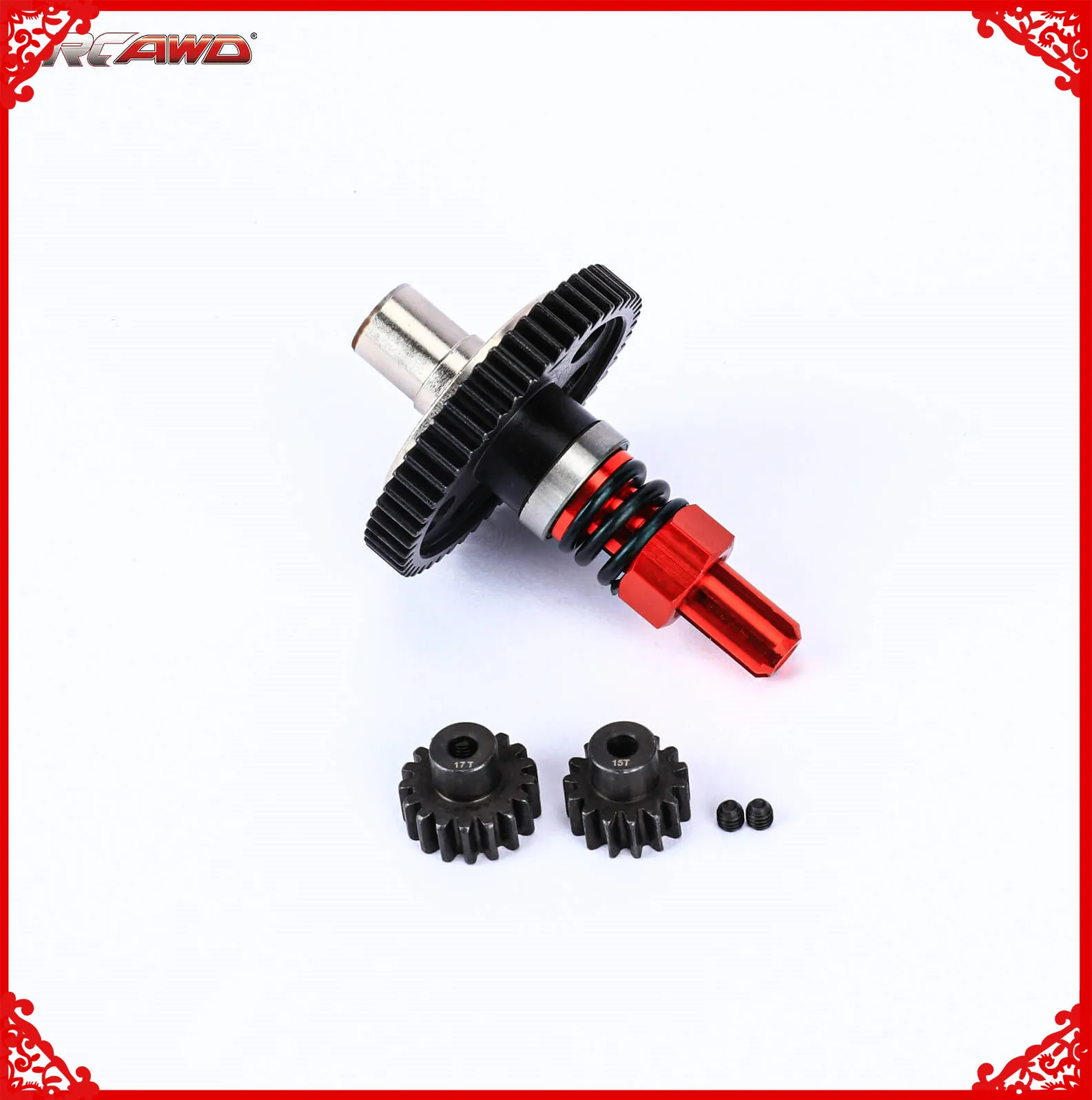 RCAWD 50T Slipper Set 0.8 Mod 15T 17T  3.175MM Bore Pinion Gear for 1/10 ARRMA GRANITE SENTON 1/8 ARRMA TYPHON upgrades parts