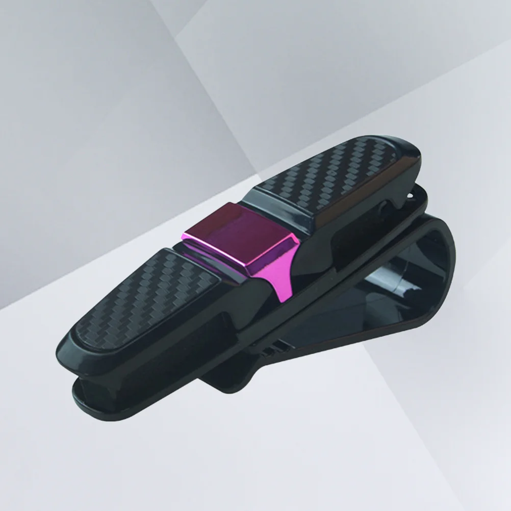 

2 pcs Car Sun Visor Glasses Holder Carbon Fiber Clip For Sunglasses Storage 180-Degree Rotation Universal Auto Visor Clip