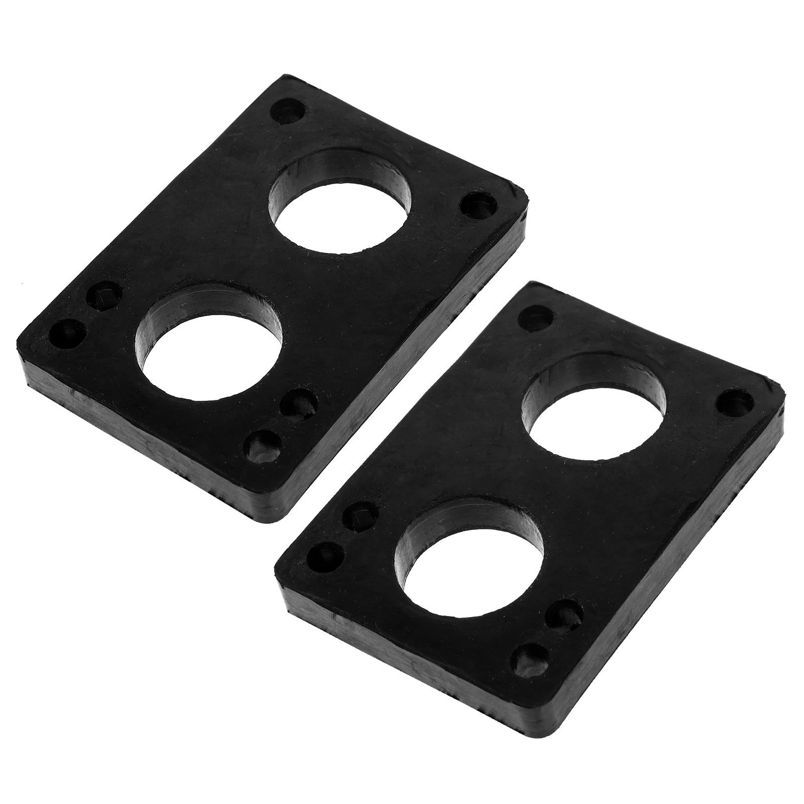 2 Pcs Skate Board Skateboard Shock Absorbing Gasket Damping Gaskets Shocking Absorber Riser Pads Black for Shockproof