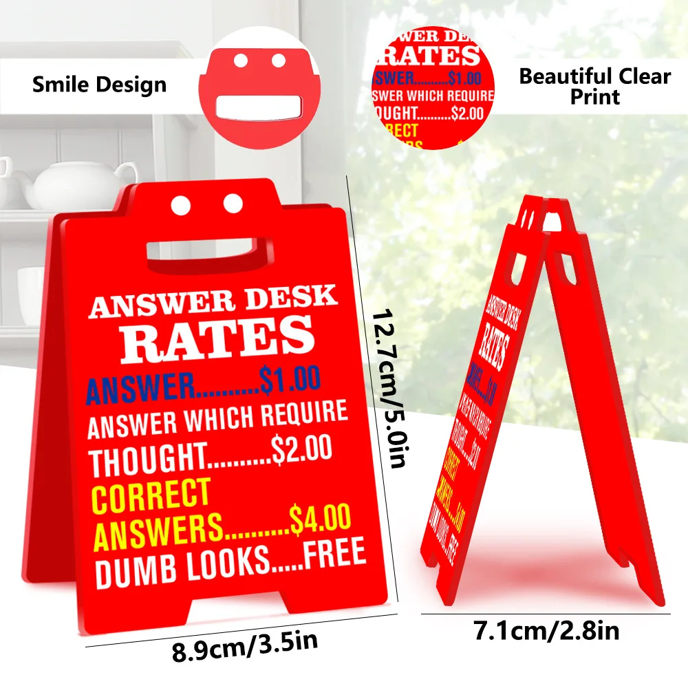 Red Acrylic Office Creative Smiley Face Spoof Decoration Colleagues Prank Gift