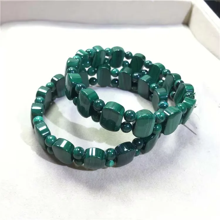 AA+ Grade 8X12mm Top Natural Malachite Stone Beads Braclet