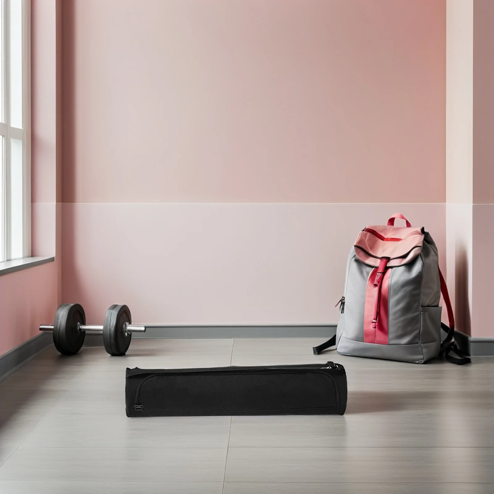 2pcs Yoga Mat Carry Bag Oxford Fabric Adjustable Strap Portable Fitness Equipment Holder For Travel Yoga Tote Storage Organizer