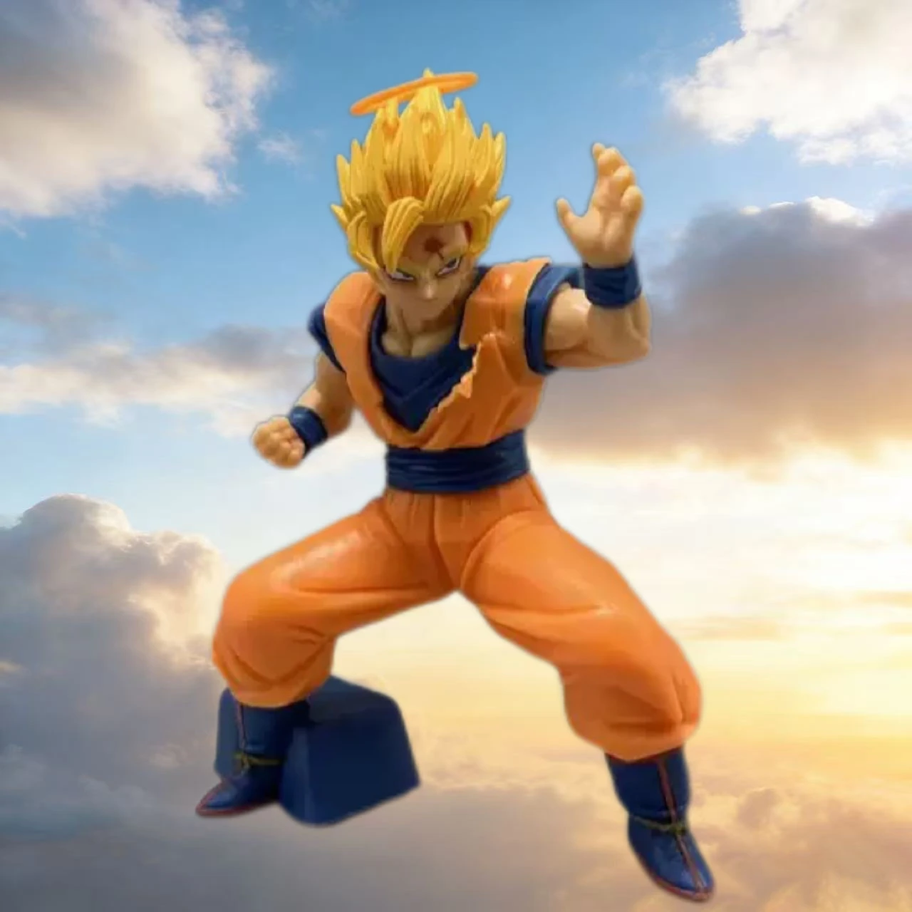 Figura de acción de Goku de Dragon Ball Z de 16.5cm/6.5in, modelo de PVC con base, ideal para decoración, colección y juguetes.