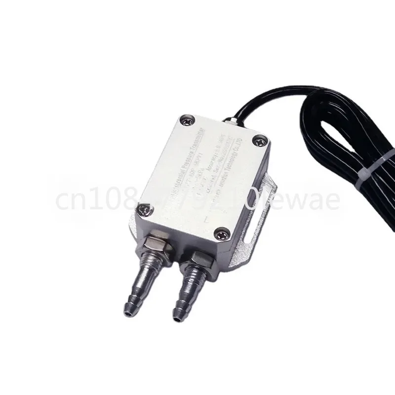 Supply 50 100 200 300 500 Pa 1 2 3 5 10 20 KPa Sensor 0-5V Signal Output Air Wind Differential Pressure Transmitter 24VDC Power