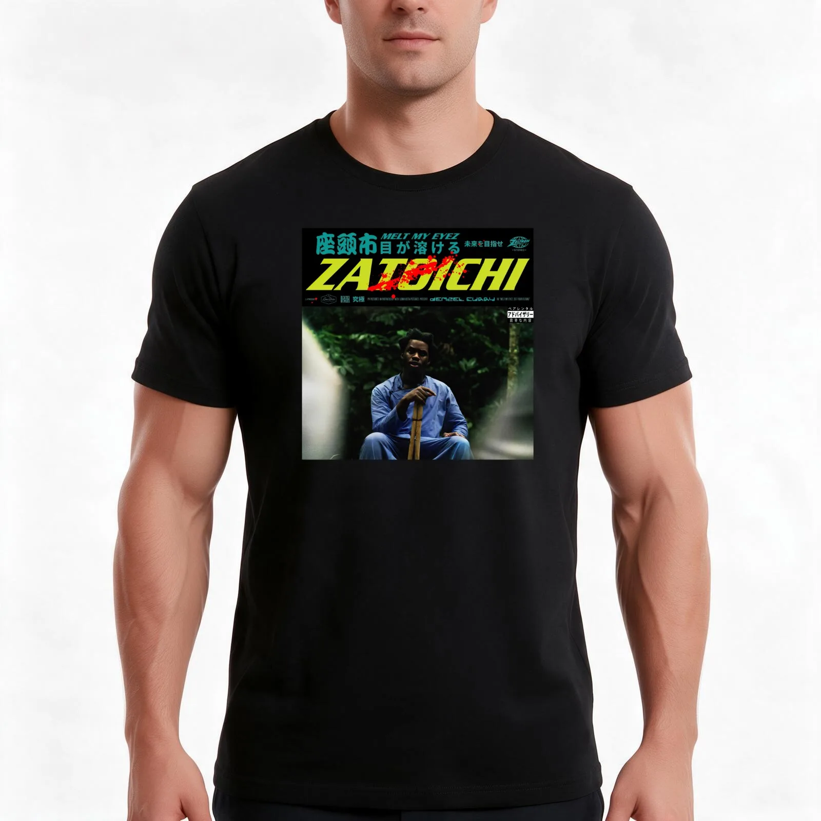 Zatoichi - Denzel Curry T-Shirt, Summer Casual Cotton Tee, Oversized Streetwear Tops, Vintage Graphic Print, Unisex Men Women