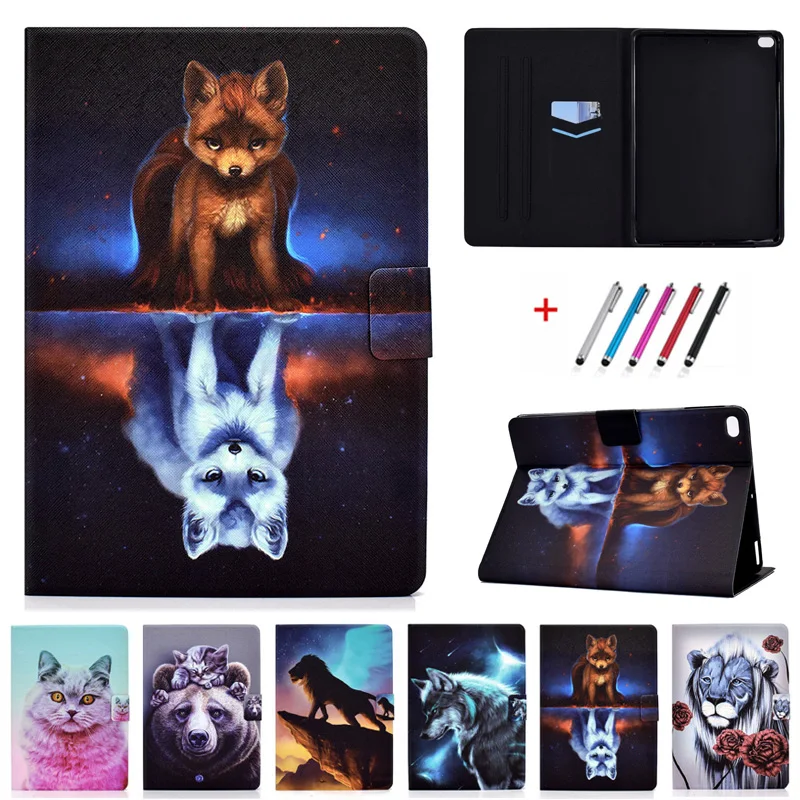 Coque For iPad 6th Generation Case Animal Painted Leather Tablet Funda For iPad 9.7 Case 2018 2017 Cover For iPad 6 5 Air 2 Case