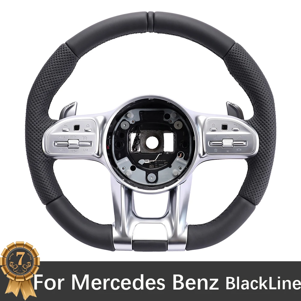 For Mercedes Benz C/E/S /G Class Black Line Semi Perforated Multifunction Steering Wheel  Accessories Attachments