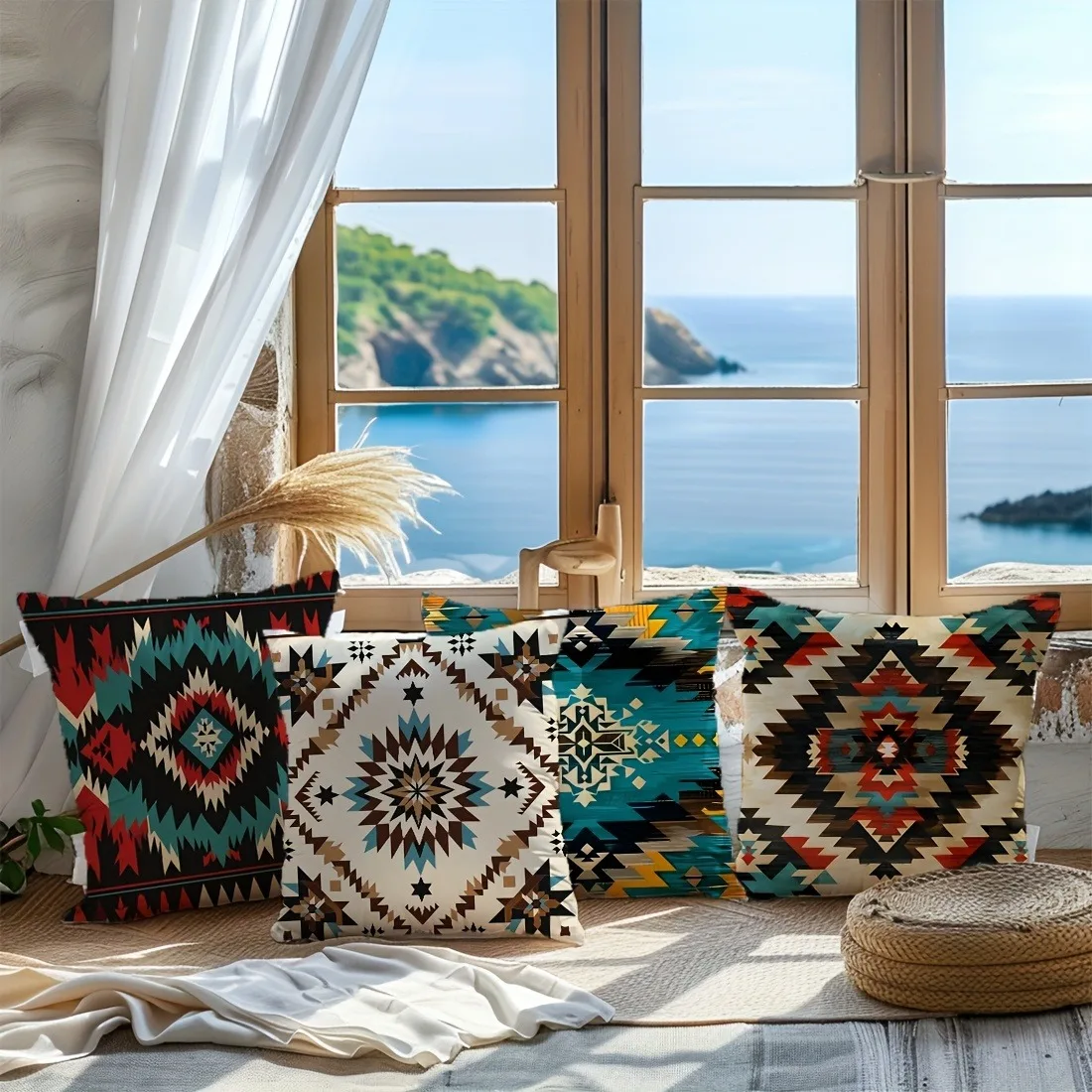 

Tropical - themed Home - style PillowcaseBedroom Living Room Sofa Home Decor Polyester Cushion Cover with Zipper