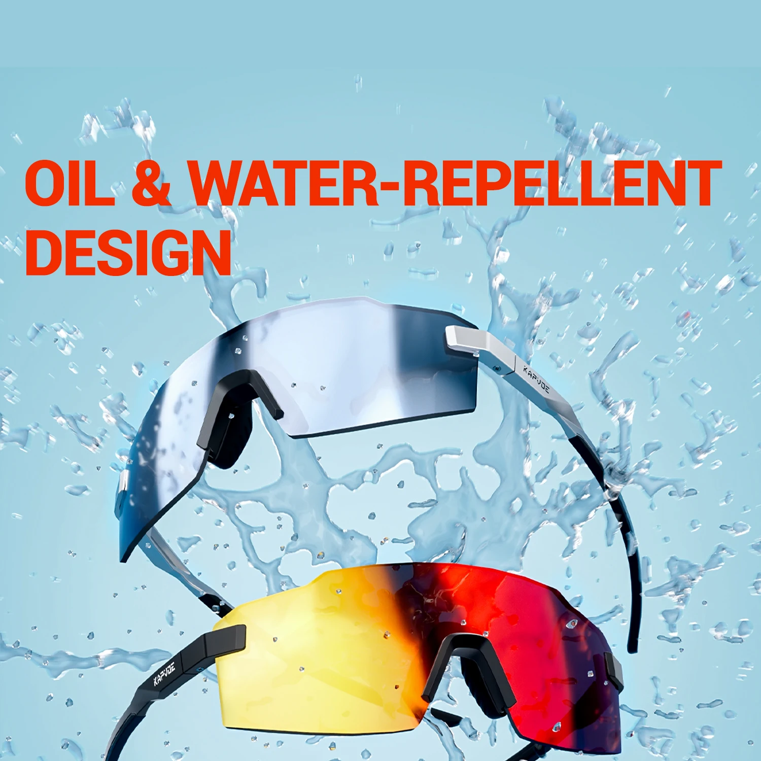 Kapvoe Occhiali da sole da ciclismo fotocromatici per esterni Uomo Donna Occhiali da bicicletta Sport Occhiali da corsa Occhiali da strada UV400 per esterni