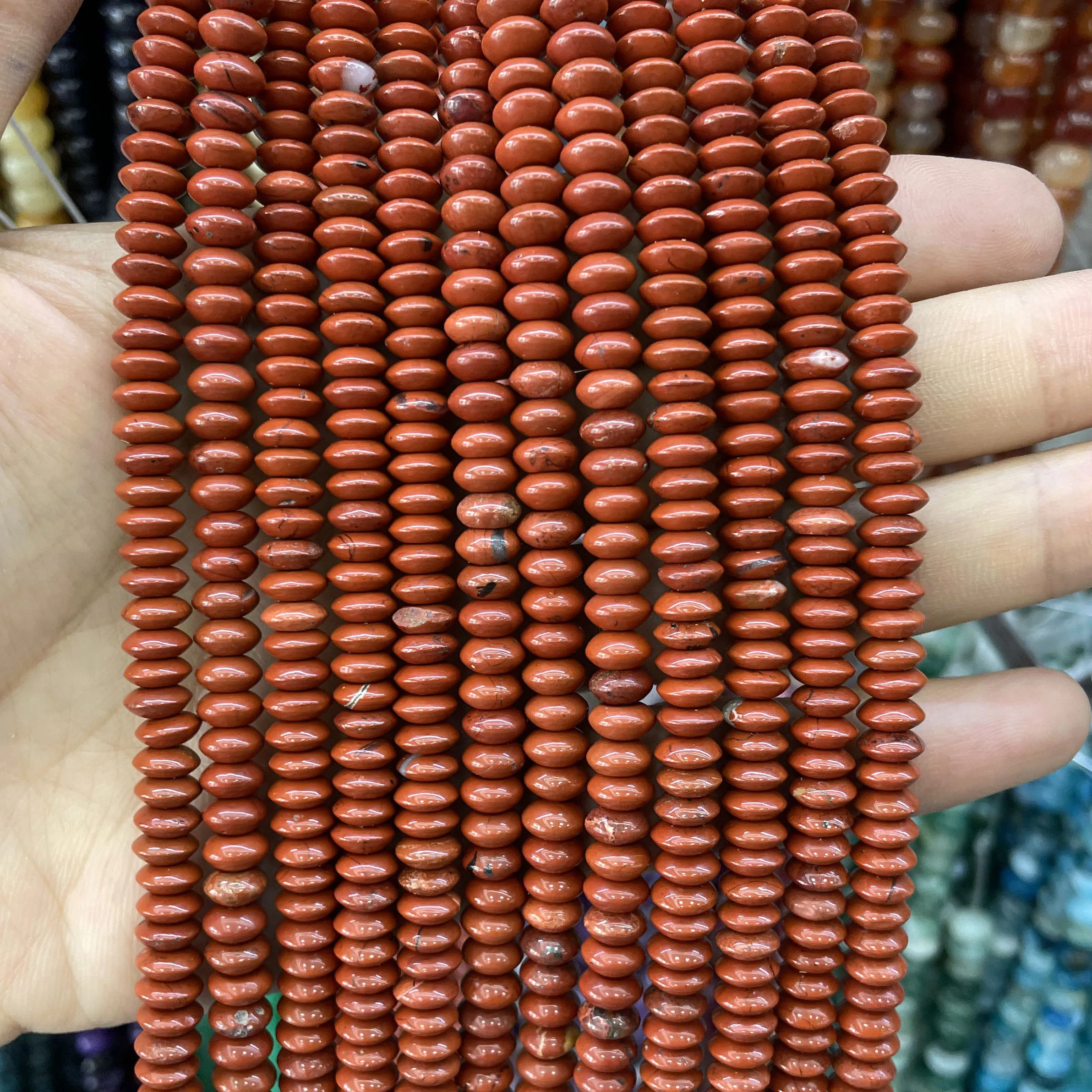 3X6MM Naturstein Rondelle Quarz Achat Türkis Runde Zwischenperlen für Schmuckherstellung DIY Armband Halskette Zubehör – Detail 16