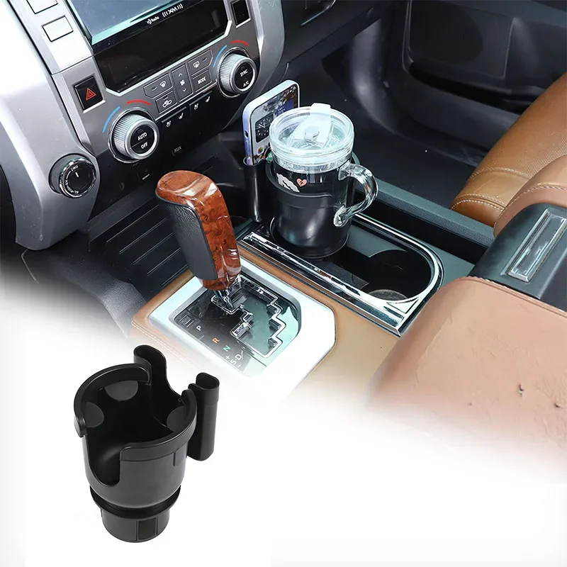 

For Toyota Tundra Car Cup Holder Expander 2-in-1 Multi-functional Car Water Cup Holder Mobile Phone Holder