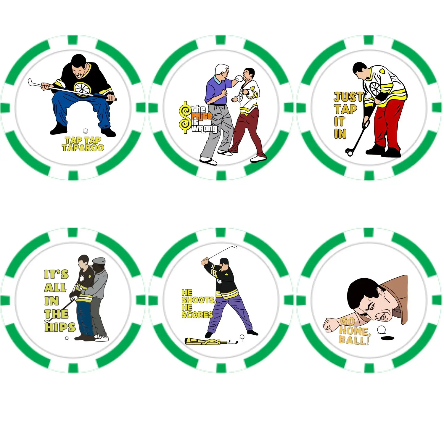 

6 count Golf Ball Markers Contains iron | Choose Your Golf Gift Set | Golf Marker Mens Gifts | Funny Golf Gifts |