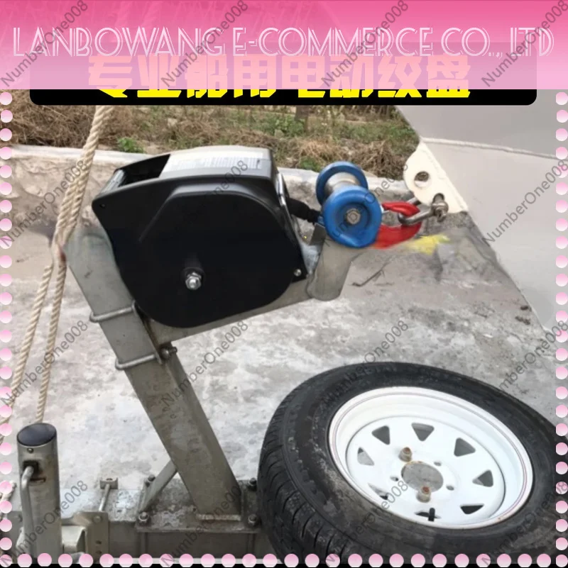 12V 5000Lbs 500W Wireless Electric Winch SUV Off-Road Self-Rescue Portable Boat Car Hoist Winch with Remote Control