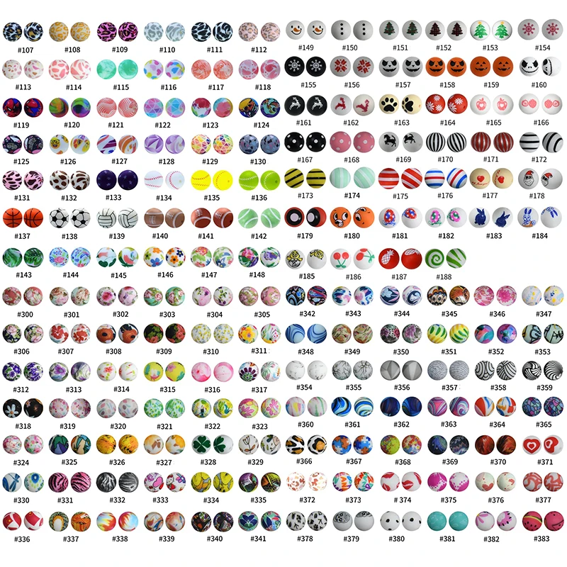 15mm 10Pcs Food Grade Silicone Beads Round Teether Beads For Teething Chew Beads DIY Baby Pacifier Chain Bracelet Necklace