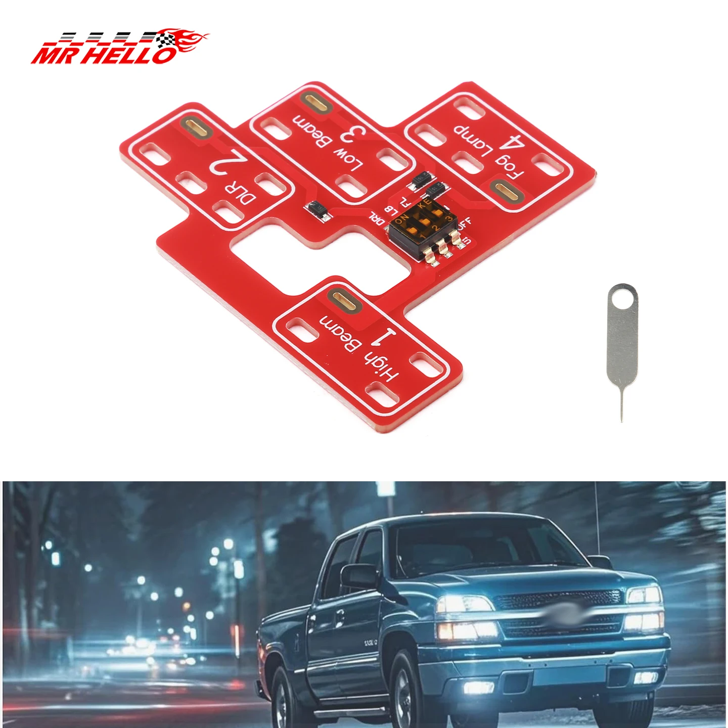 8/6 Hochmodulare, anpassbare Nebelscheinwerfer mit Abblend- und Fernlicht sowie Tagfahrlicht, kompatibel mit Chevy Silverado GMC Sierra 1500/2500 von 2003-2007.
