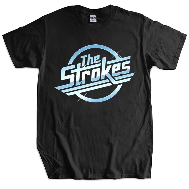 2024 Summer Men's T-shirt Cotton Tops The Strokes T Shirt Men Oversized T-shirt Hip Hop Graphic Sleeve Short Women T-shirt