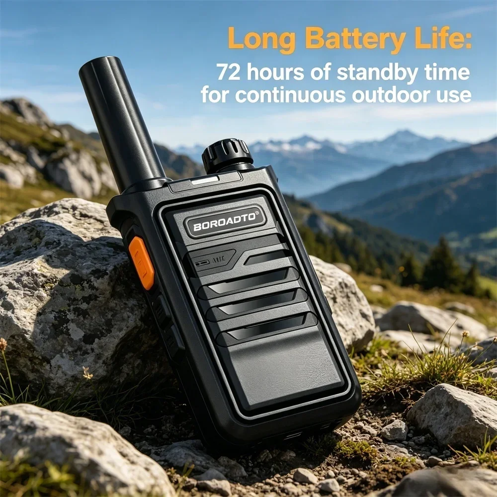 2 Pack Mini Walkie Talkie Portable Clear Audio Easy Operation Indoor/Outdoor Safe for Family Parties Daily Use Communication Dev