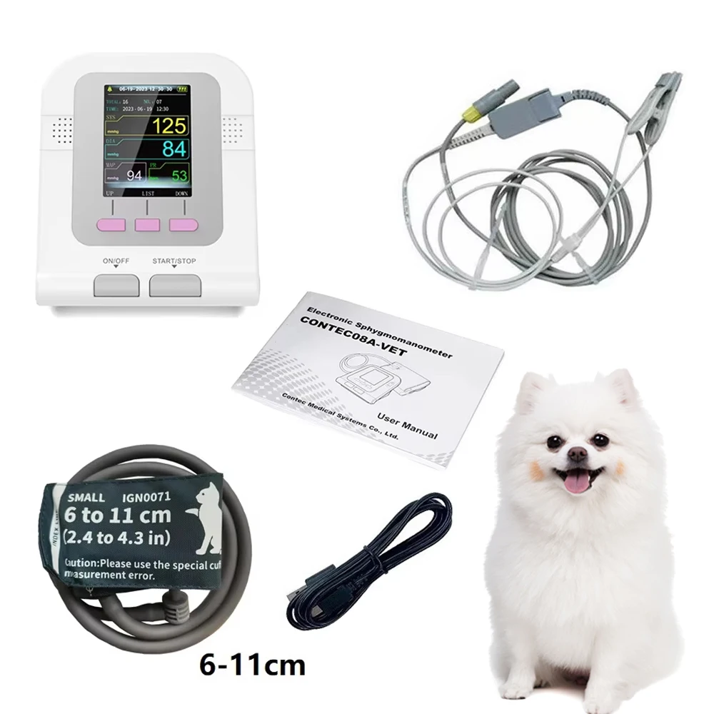 Contec08a Dierenarts Gebruik Elektronische Sfygmomanometer Digitale Bloeddruk Veterinaire Dierenarts Gebruik Monitor Hond Kat Paard Etc - afbeelding 1