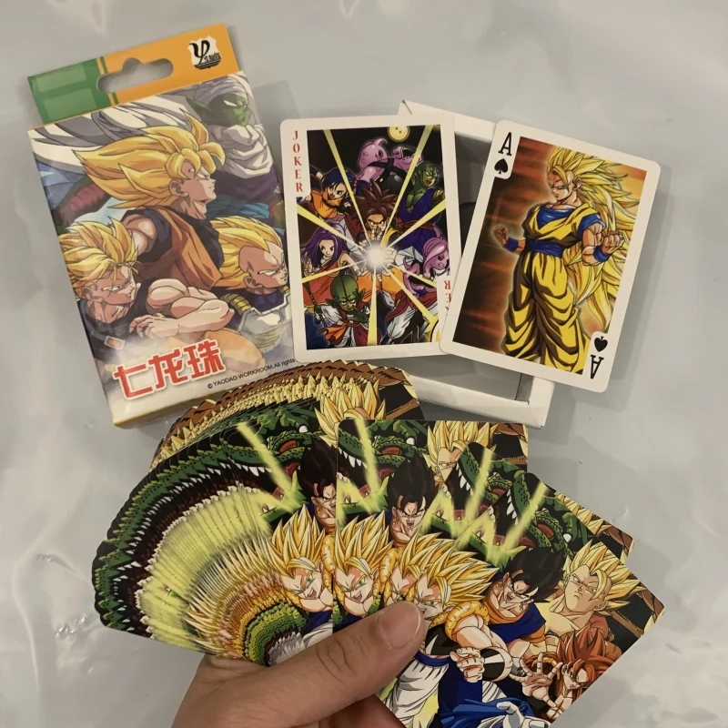 54pcs Boxed Anime Dragon Ball Son Goku figure model toys Poker Card cos props board role-playing game Collect christmas gifts