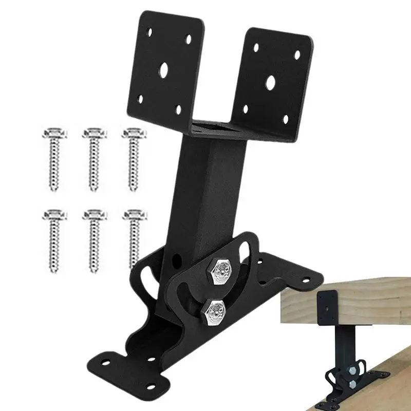 

Patio Roof Riser Brackets Rustproof Heavy Duty Roof Adjustable Saddle Shape Wooden Roof Beam Bracket For Secure Lock Accessories