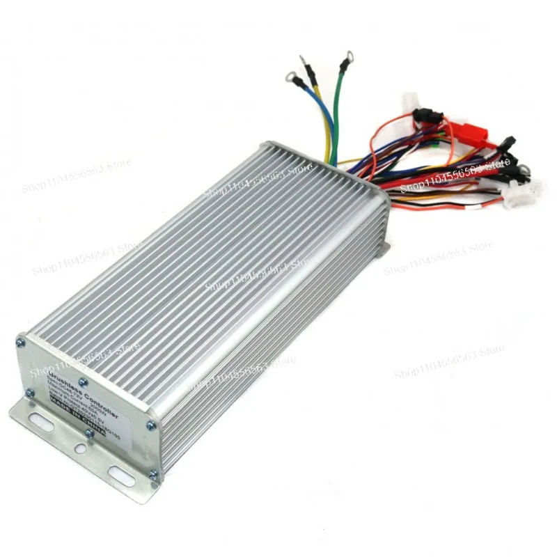 48V/60V/72V E-Bike Brushless Motor Controller, 55A 2000W High-Power DC Dual-Mode Speed Regulator