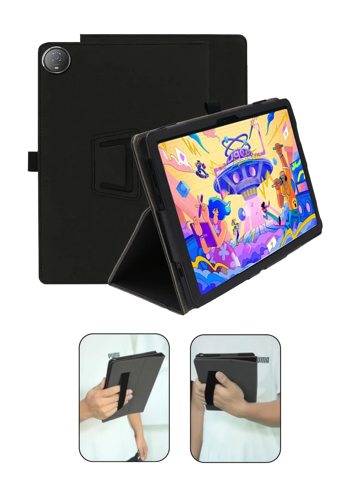 Case for Ugee Drawing Pad UT2 10.36 Inch, Tablet Case With a pen slot, PU Leather, Back Support, Built-in Bracket,