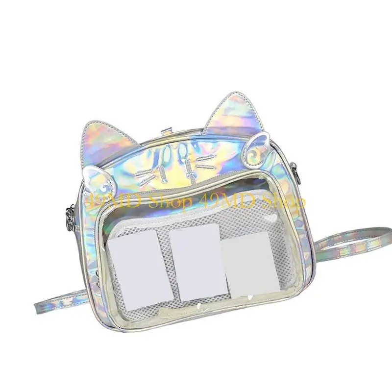 

49MD Multifunctional PU Schoolbag with Cats Designs and Adjustable Shoulder Straps