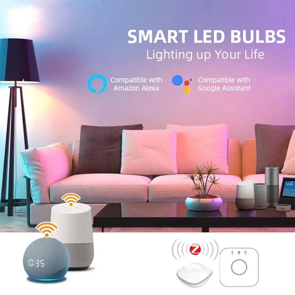 Smart Bulb WiFi/Zigbee Ewelink GU10 RGB Dimmable Spotlights Lamp 110V 220V APP Voice Control Magic Light Bulb Alexa Google Alice