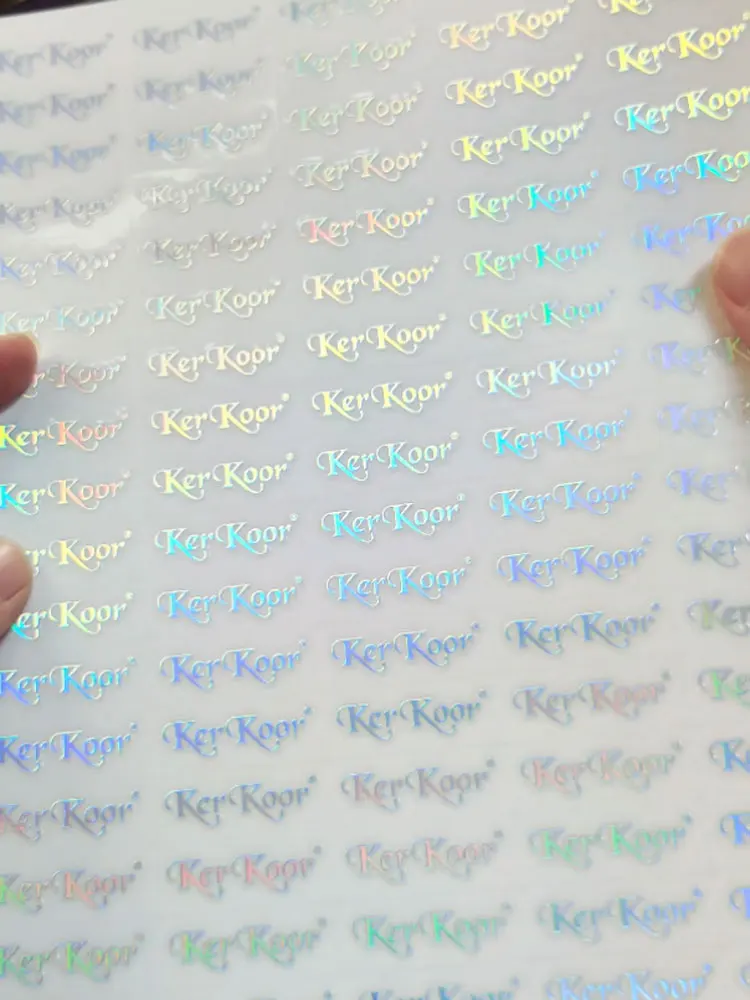 Clear Hologram Stickers Waterproof logo transfer Decal DIY Package Paste Logo Printed Label