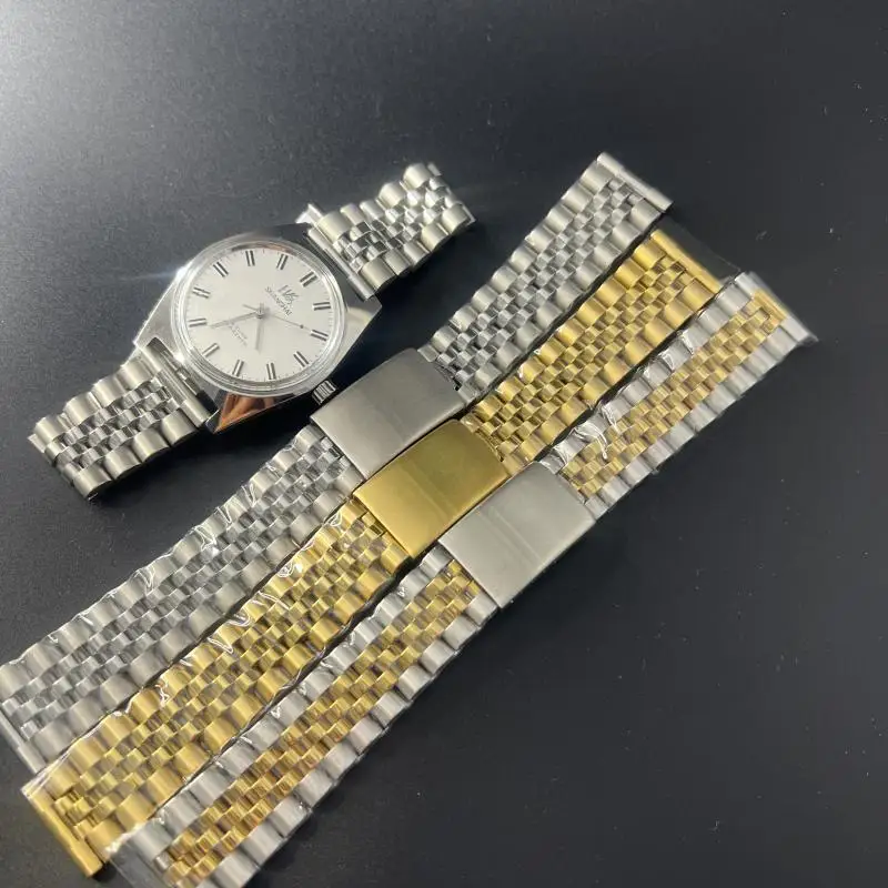 Solid Brush Polish Stainless Steel 18mm 20mm 22mm Jubilee Watch Strap Band Bracelet Straight End Fit For ROX SKX And All Watches