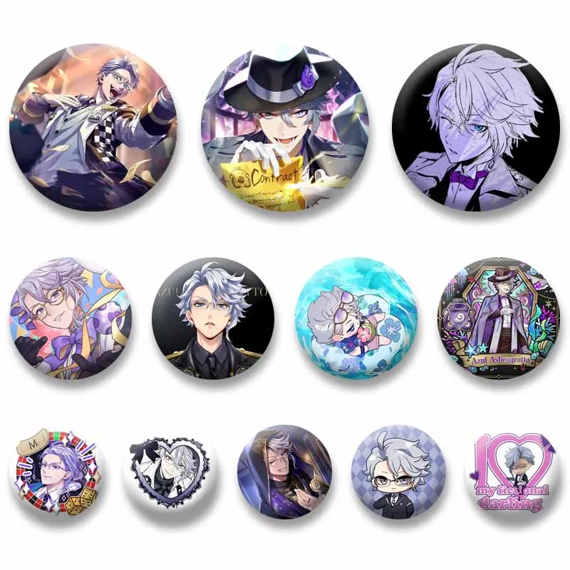 Anime Game Peripheral Brooch Cartoon Character Azul Ashengrotto Badge Otaku Culture Enamel Pins Bag Hat Accessories Jewelry Gift