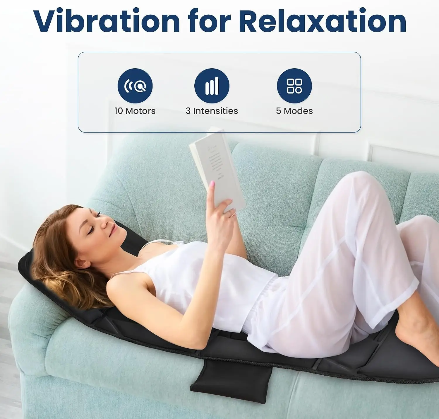 Full Body Heated Vibrating Massage Mat With Ten Motors