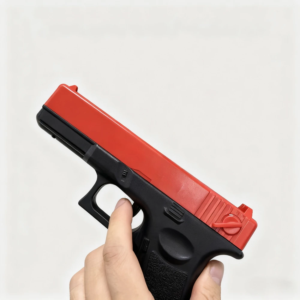 Soft Bullet  Airsoft Pistol Manual G17 Toy Gun Lower Magazine With Laser Outdoor Sports CS Game  for Children Adults Gift