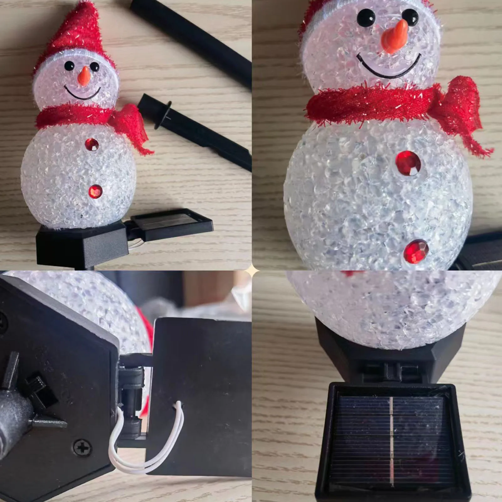 Cute Snowman Garden Solar Light Vibrant Atmosphere Landscape Light for Garden Yard Patio Pathway