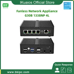 IKuaiOS Fanless Mini PC Celeron Pentium 4LAN 2.5 Gigabit Ethernet Port Compatibl Pfsense Vyos Mikrotik G30B 1338NP 4L