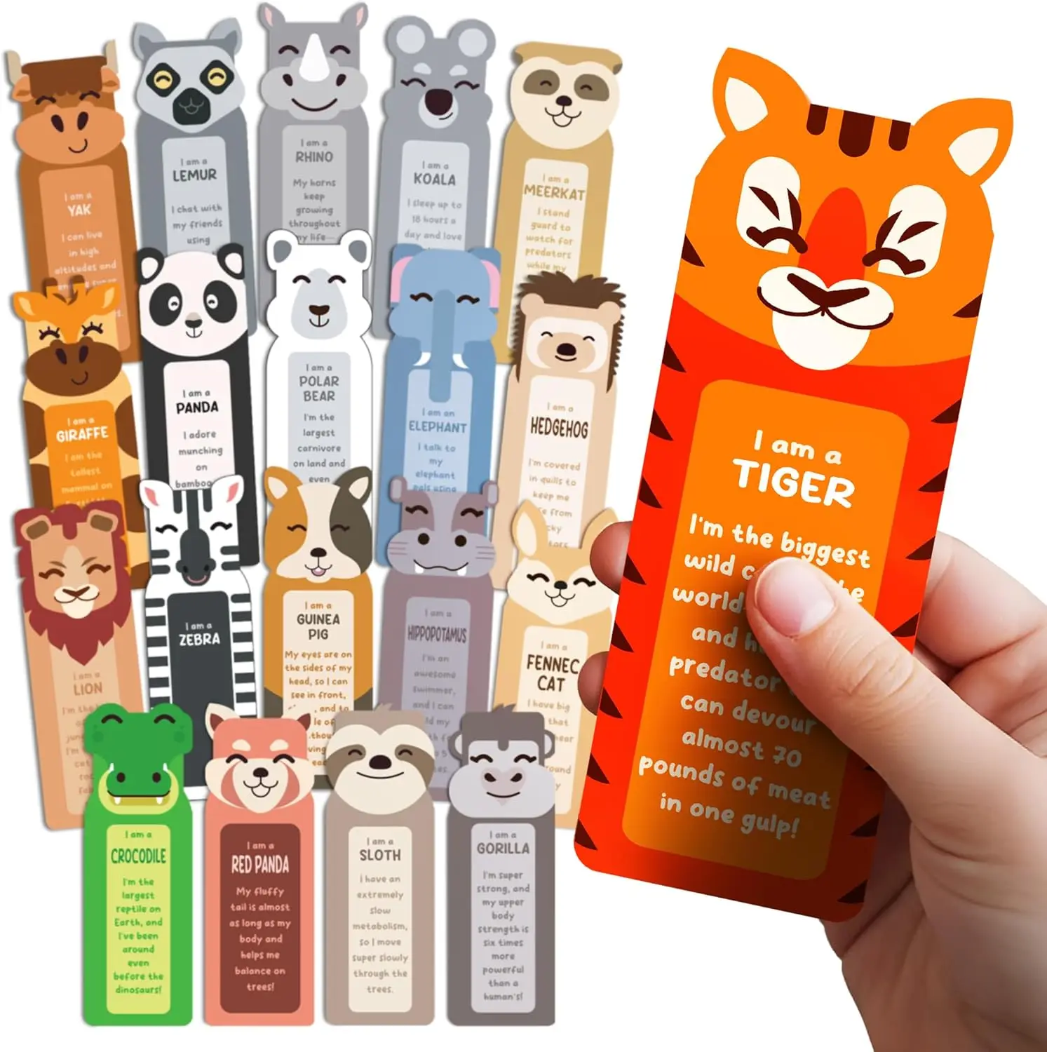 

100 Animal Bookmarks for Kids – Fun Facts, Classroom Rewards, Reading Incentives
