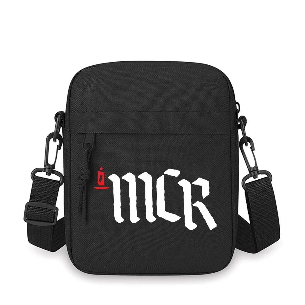 

Candle white Gothic letters black Men Crossbody Bag Single Shoulder Women Cartoon Anime Film Printing Design Unisex