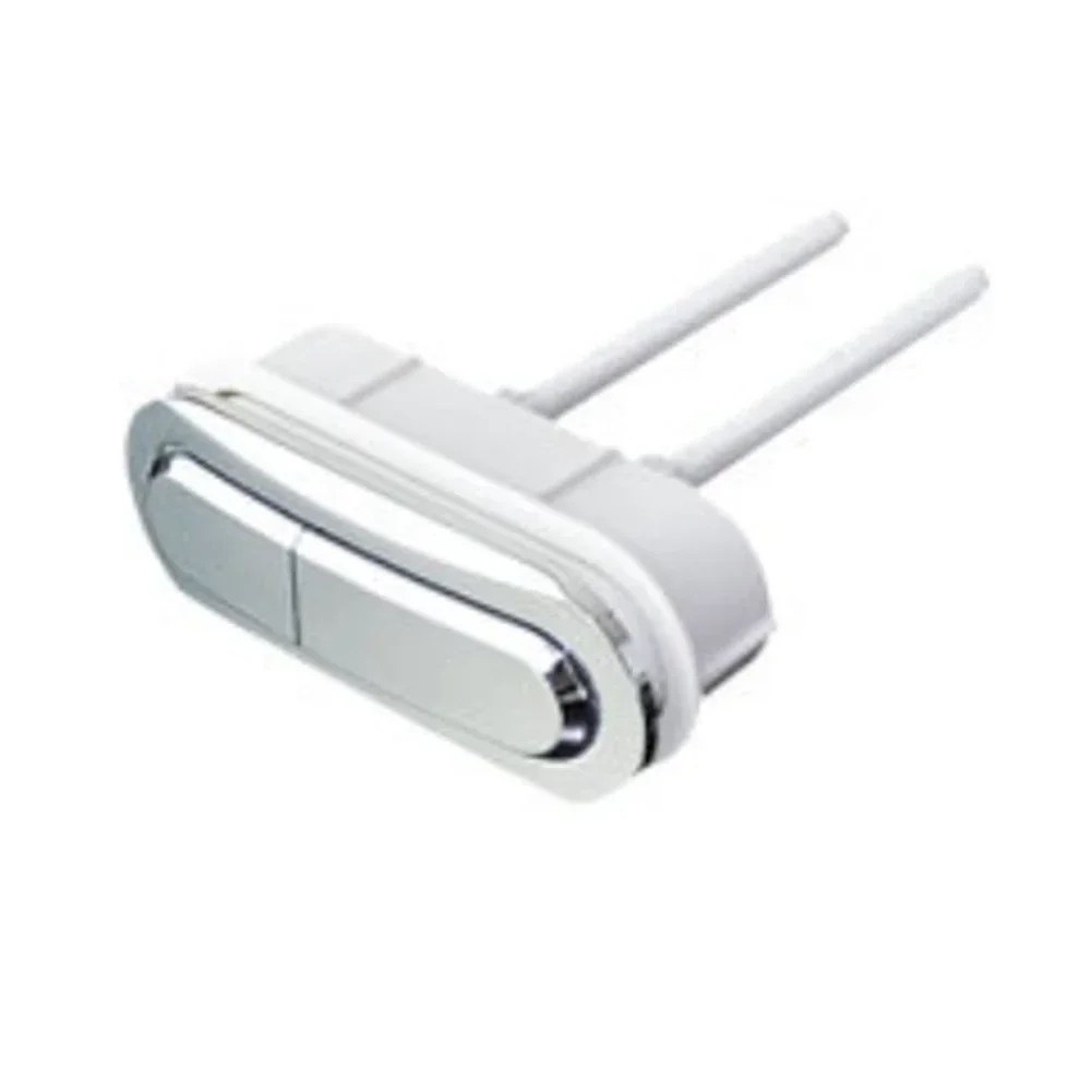 Discharge Switch Buttons 110X40mm Chrome Plated Oval Toilet Push Button Bathroom Rectangular Flush Aid Water Tank Button