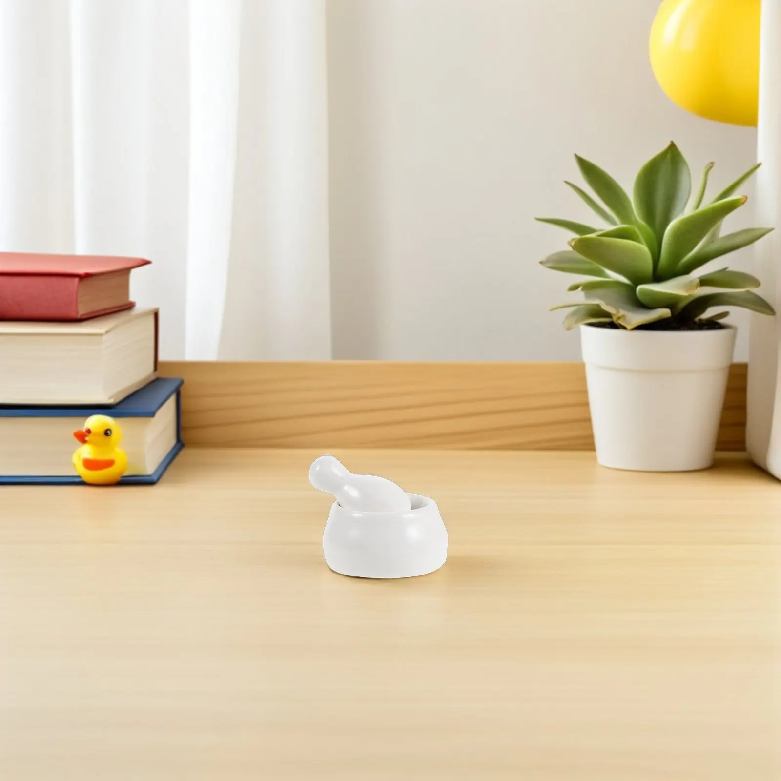 Juego de 1 Mortero y Pilón de Porcelana para Triturar Alimentos de Bebé, Especias, Ajo y Nueces, Molinillo de Cerámica Resistente y Suave