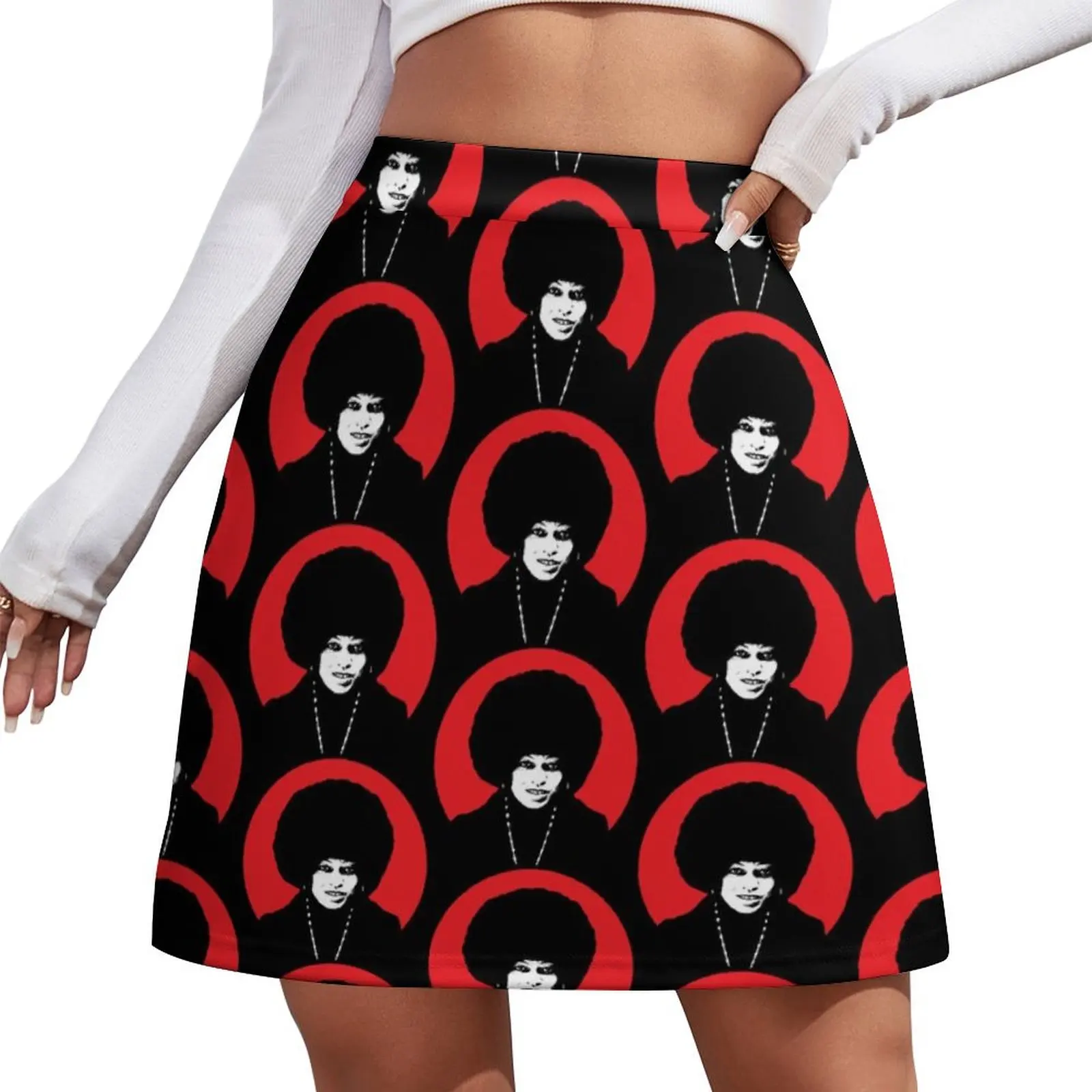 Angela Davis Stencil Mini Skirt luxury women's skirt Miniskirt