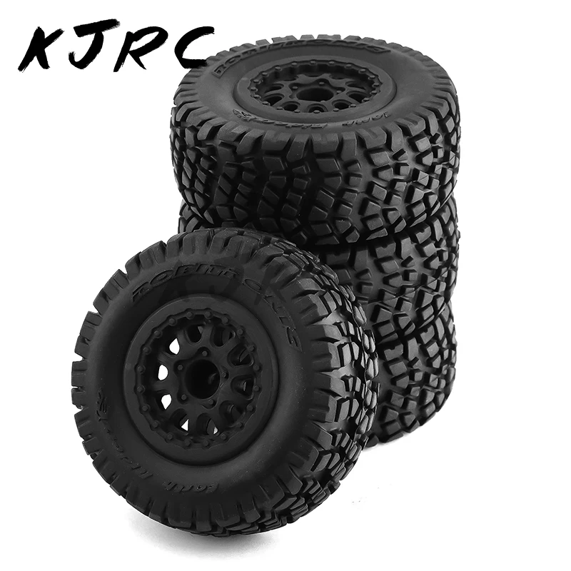 4pcs 108mm 1/10 Short Course Truck Tire Wheel Tyre 12mm Hex For Traxxas Slash Arrma Senton HuanQi 727 Vkar 10sc HPI HSP RC Car