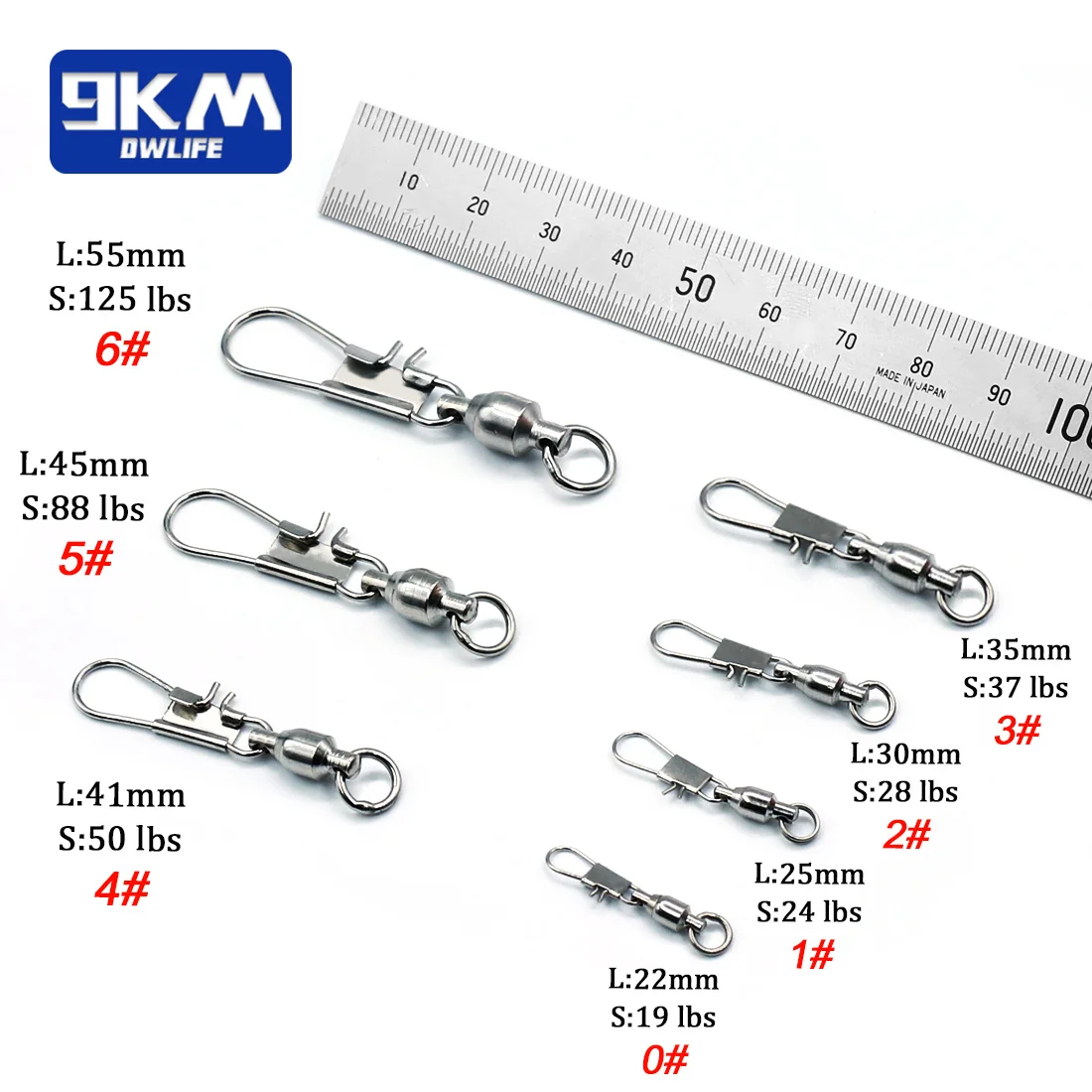 20 ~ 100 Stuks Snap Vissen Wartels Kogellager Interlock Snap Pin Rvs Vissen Accessoires Vissen Lokt Pin connector