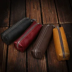 Bolso para llaves de cuero de vaca auténtico para hombre y mujer, funda Kay para pequeñas empresas, joyería al por mayor, llavero, billetera