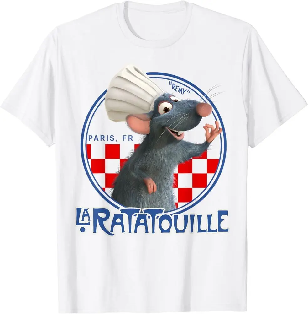 Ratatouille Remy Chef Hat Portrait Graphic Tee T-Shirt, S-5XL, Unisex TeeHigh Quality 100%Cotton Short Sleeve