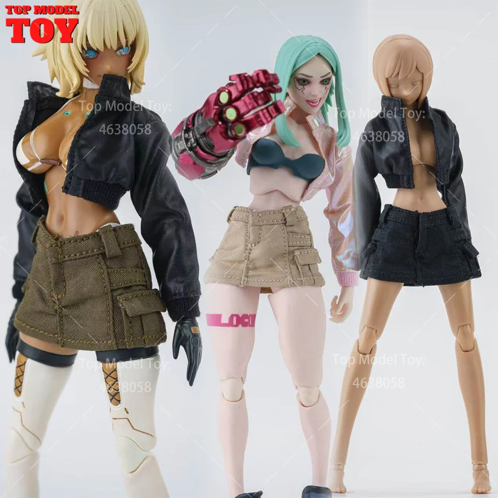 

1/12 Scale Short Skirt Jacket Workwear Clothes Accessory Set Model Fit 6'' Romankey NT-04 Female Soldier Action Figure Body Doll