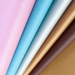 20x30cm Synthetic PU Leather Fabric Litchi Pattern Leatherette for Needlework Bag Bows Sheets DIY Sewing Faux Leather Material